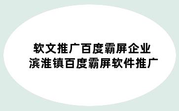 软文推广百度霸屏企业 滨淮镇百度霸屏软件推广